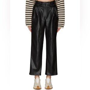 THE FRANKIE SHOP Pernille Faux Leather Straight-Leg Trousers / Pants. Size S